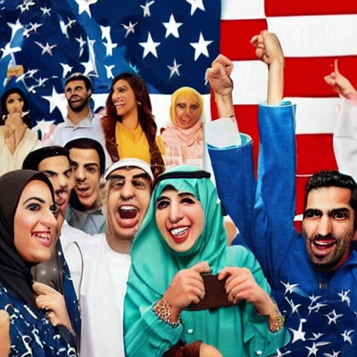 Arabs in America AI generated Art